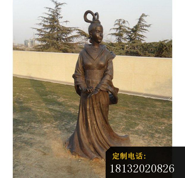 铜雕古代美女   古代人物雕塑_622*600