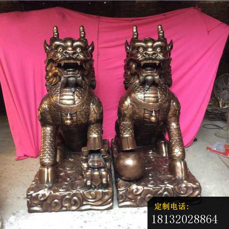 铜雕公司汇丰狮子雕塑摆件 (3)_750*750