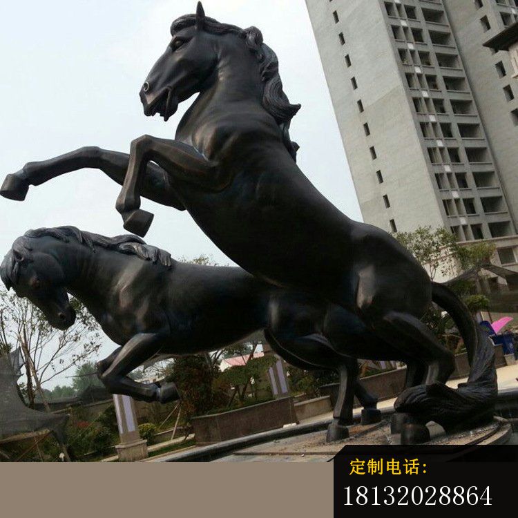 铜雕公园奔马动物雕塑 (3)_750*750