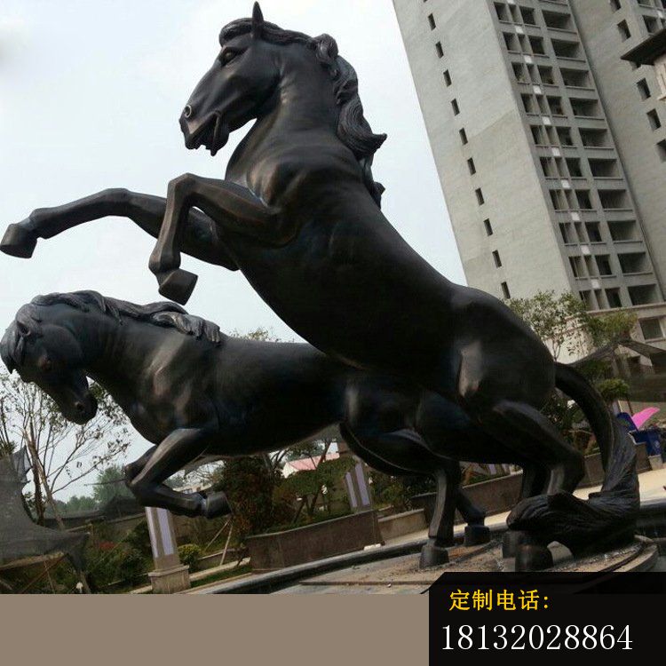 铜雕公园奔马动物雕塑 (4)_750*750