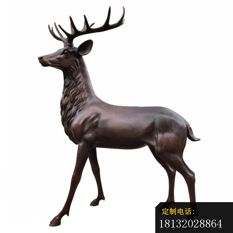 铜雕公园动物鹿装饰摆件 (2)_800*800