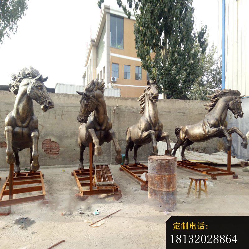 铜雕公园动物马雕塑 (1)_800*800