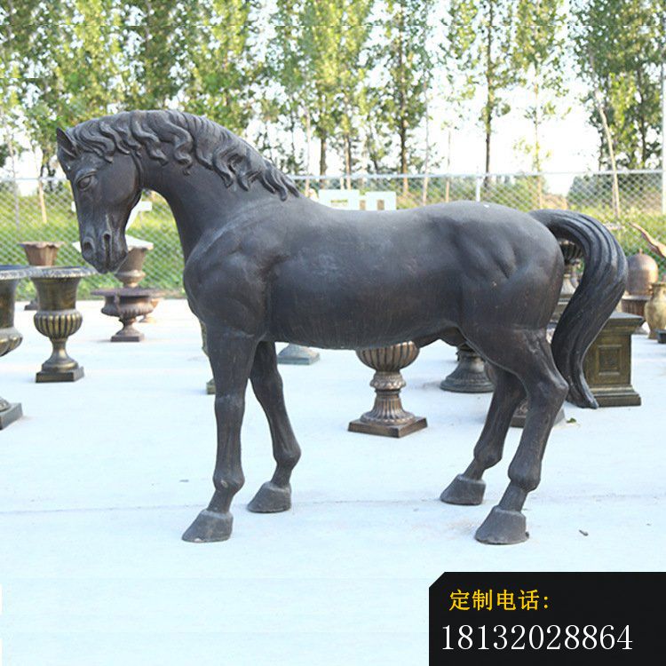 铜雕公园动物马雕塑 (4)_750*750