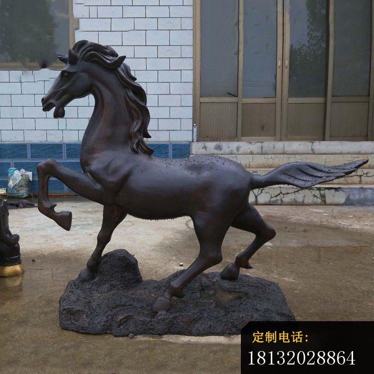 铜雕公园动物马雕塑 (5)_750*750