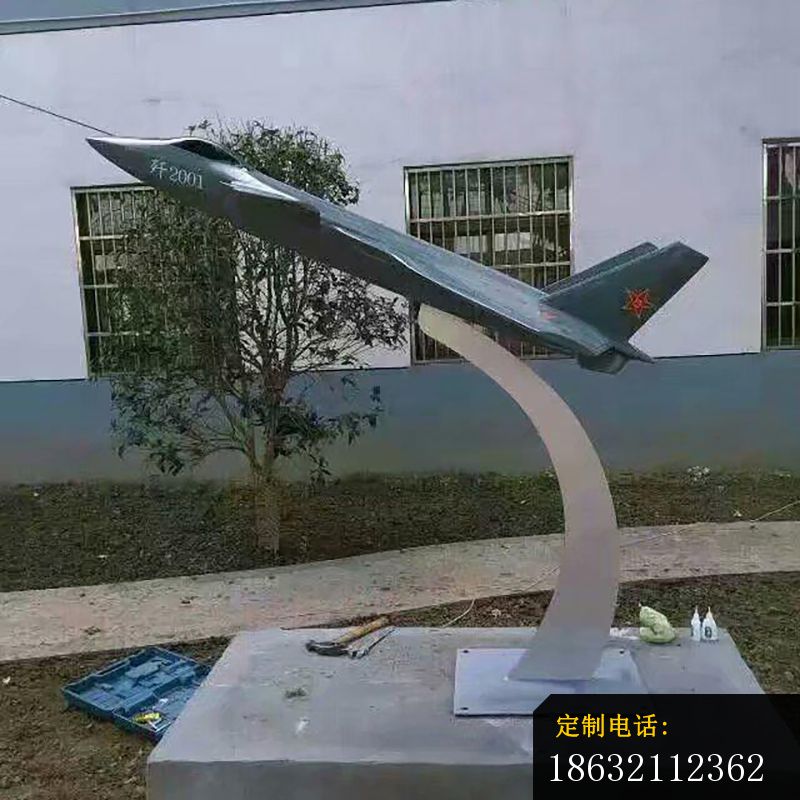 不锈钢飞机雕塑 (1)_800*800