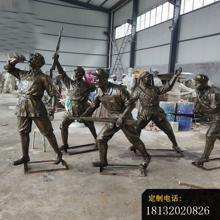 铜雕解放军人     广场人物雕塑_750*750