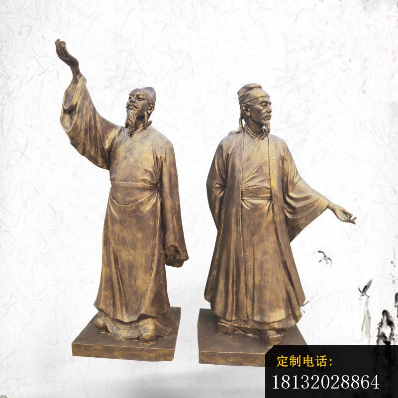 铜雕古代朝廷官员人物雕塑 (1)_800*800
