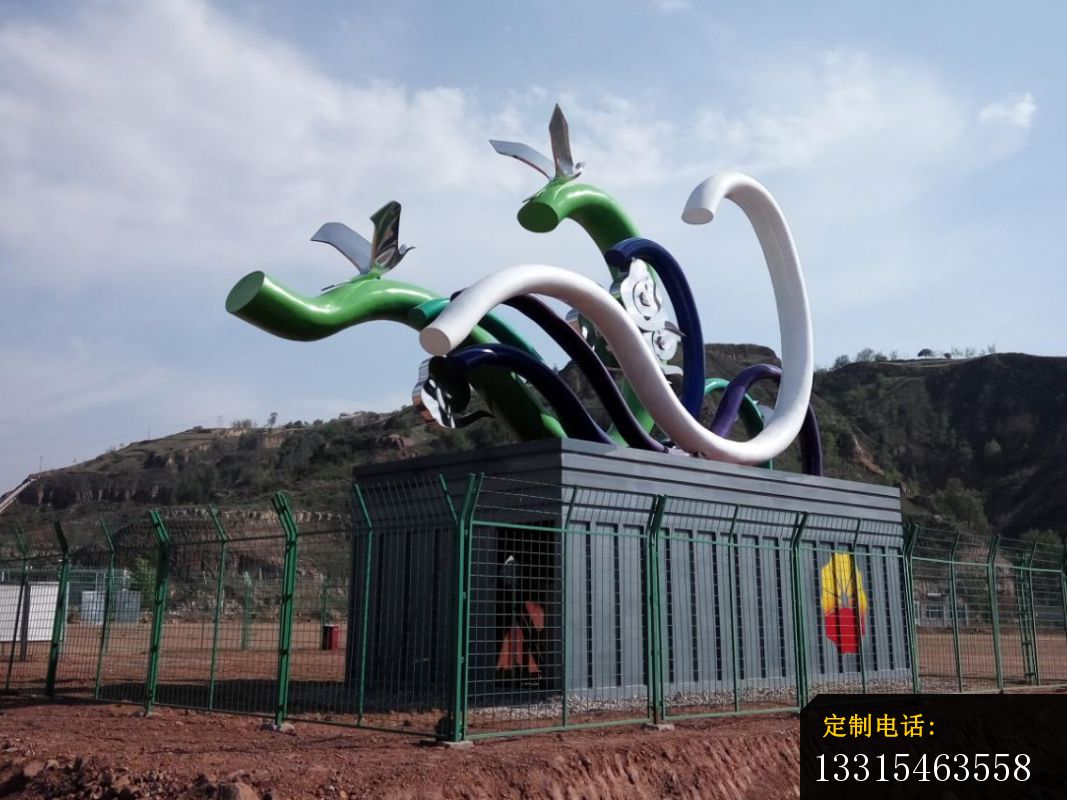 不锈钢祥云雕塑，不锈钢飞翔雕塑，广场雕塑 (1)_1067*800