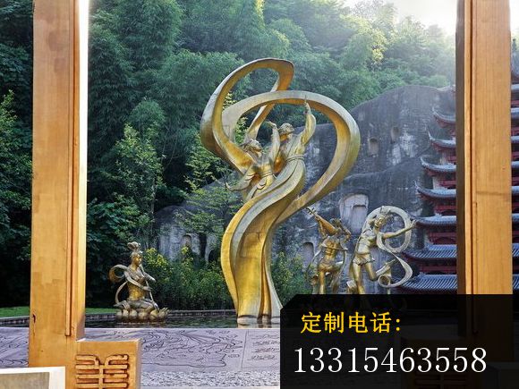 不锈钢仙女跳舞雕塑_580*435