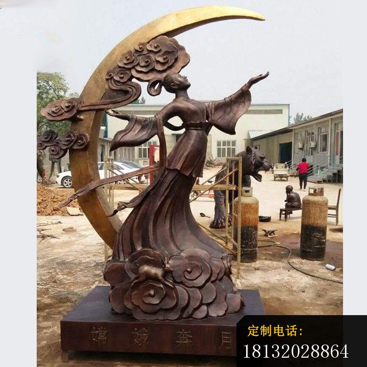 铜雕广场嫦娥奔月仙女雕塑_750*750