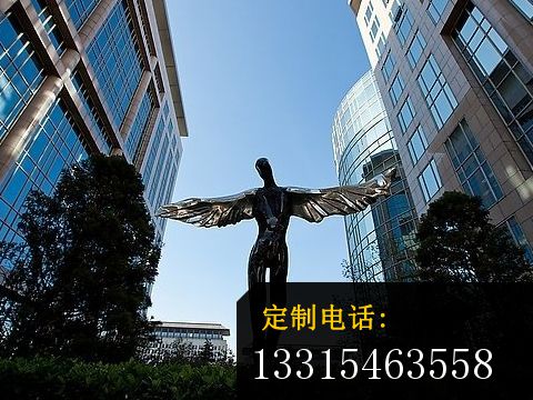 不锈钢天使雕塑，广场不锈钢雕塑_480*360