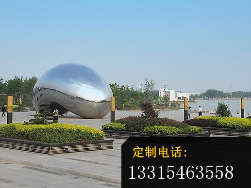 不锈钢水珠雕塑，广场不锈钢雕塑 (1)_517*388