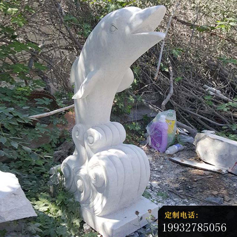 大理石海豚   石雕公园动物摆件 (1)_800*800