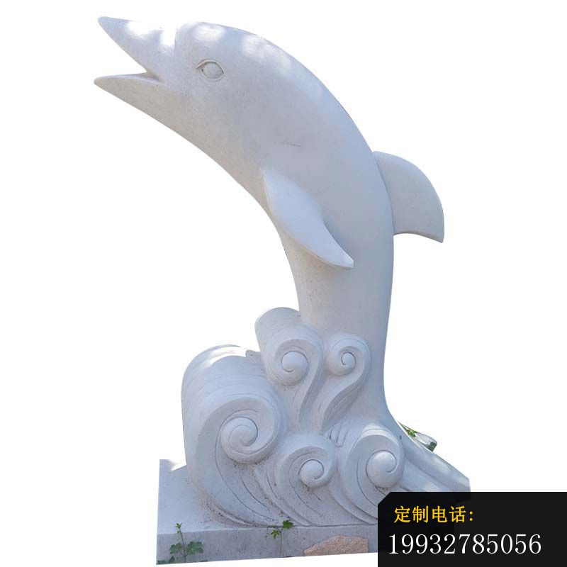 大理石鲸鱼  石雕公园动物摆件 (1)_800*800