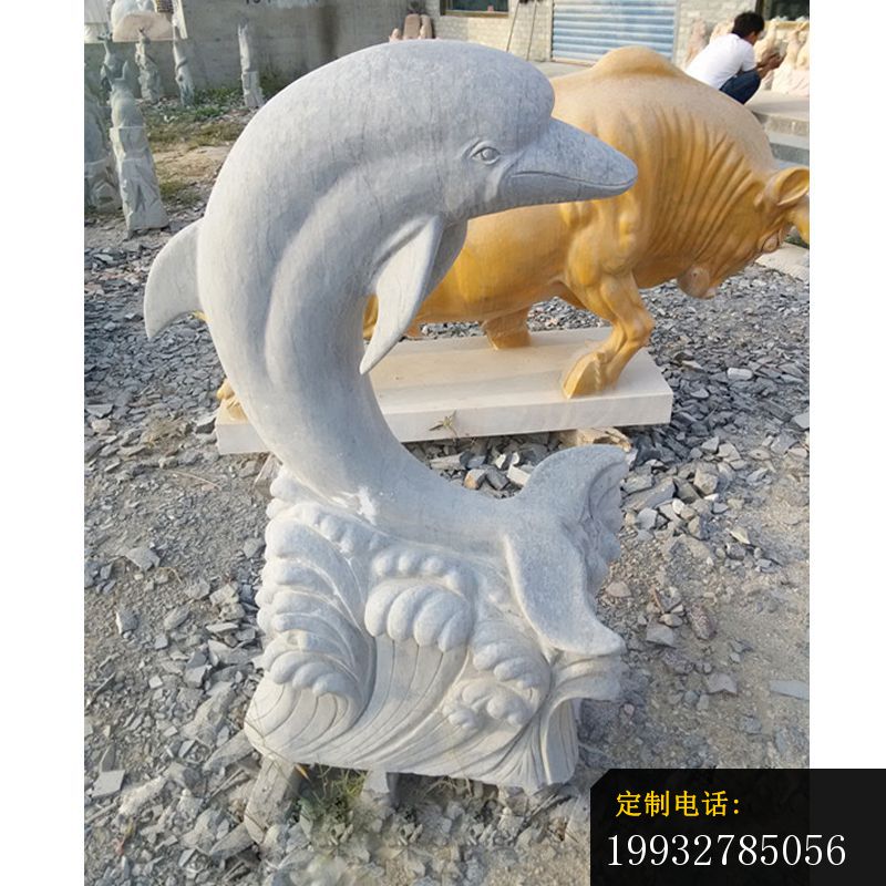 海豚石雕，公园海豚石雕_800*800