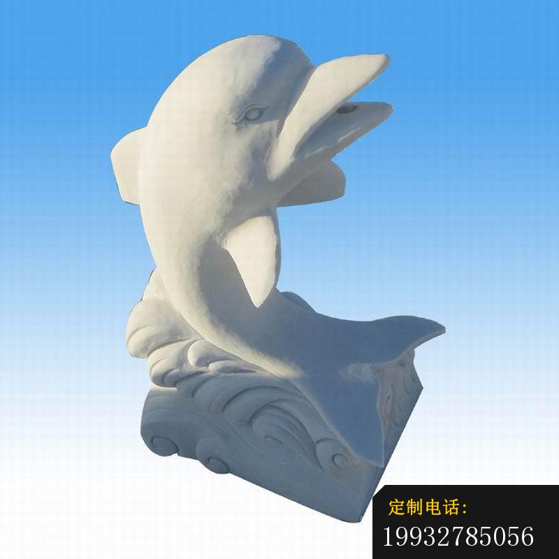 汉白玉海豚石雕 公园石雕海豚_800*800