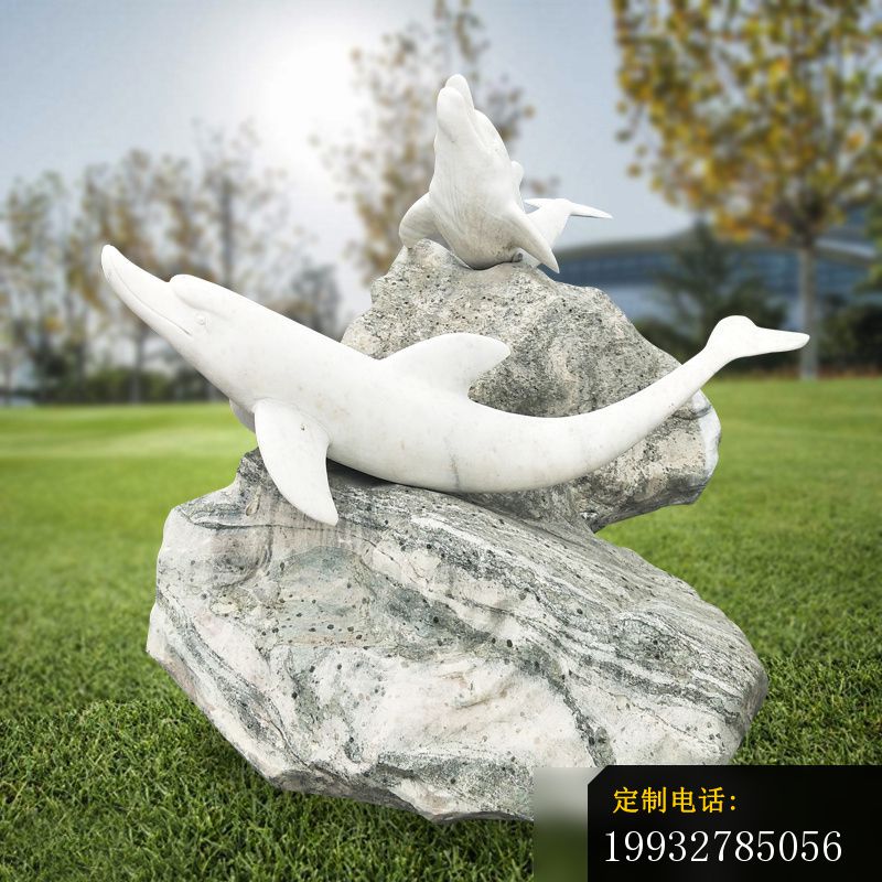海豚石雕，公园景观动物石雕_800*800