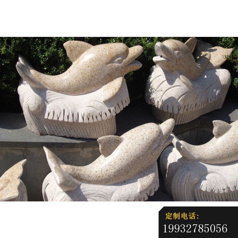 海豚石雕，大理石海豚雕塑（2）_800*800