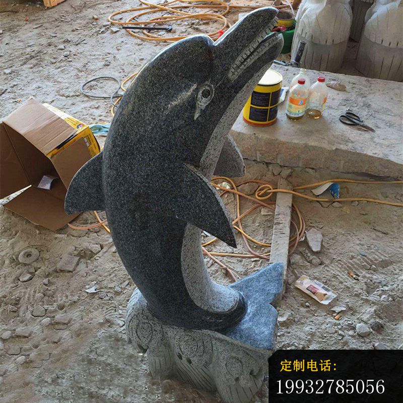 海浪海豚石雕 公园动物石雕 (2)_800*800