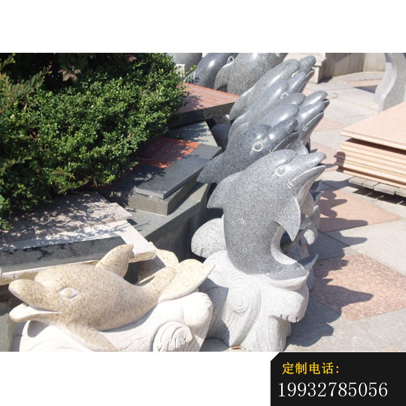海豚石雕，大理石海豚雕塑（1）_800*800