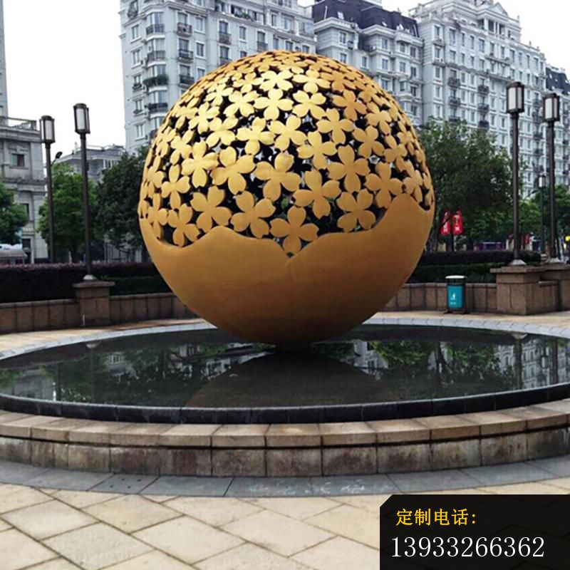 广场不锈钢镂空球景观雕塑_800*800