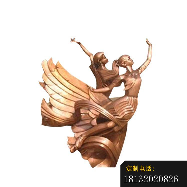 铜雕美女跳舞   古代人物雕塑_750*750