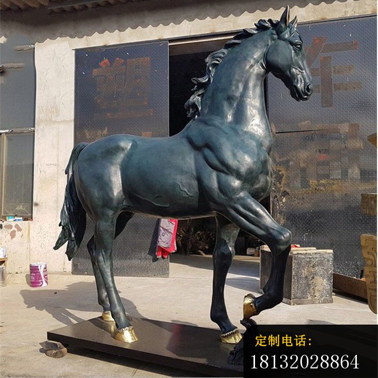 铜雕广场街道景观摆件动物马雕塑 (4)_750*750