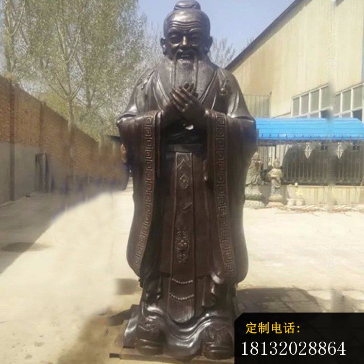 铜雕广场孔子雕像 校园历史人物_750*750