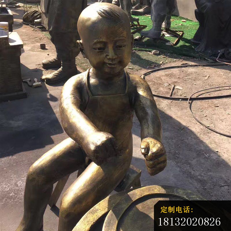 铜雕磨豆浆   公园小品雕塑 (1)_800*800