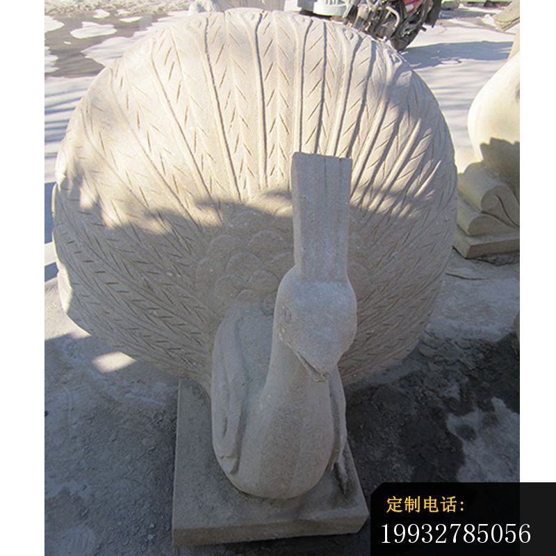 石头孔雀雕塑，石雕孔雀_800*800