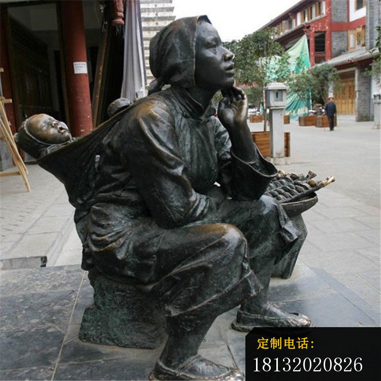 铜雕母子雕塑   公园人物雕塑_750*750