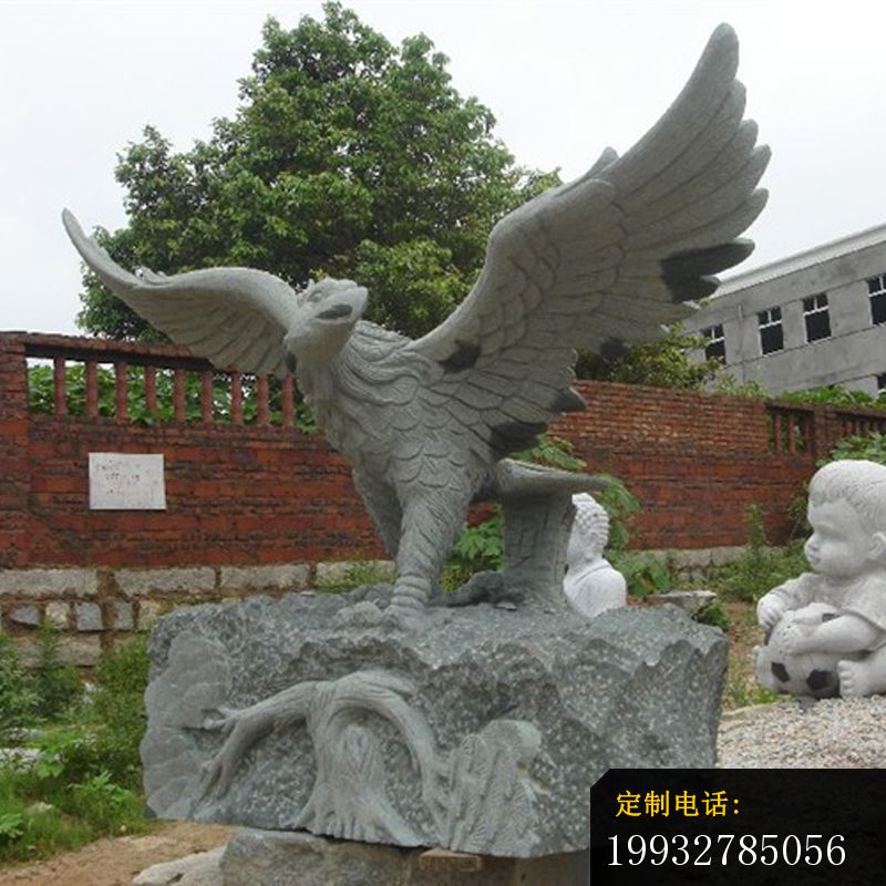 老鹰石雕，青石动物雕塑 (2)_800*800