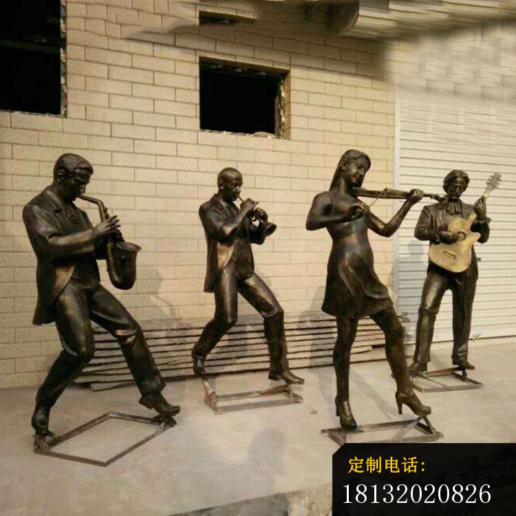 铜雕排队音乐   广场人物雕塑_750*750