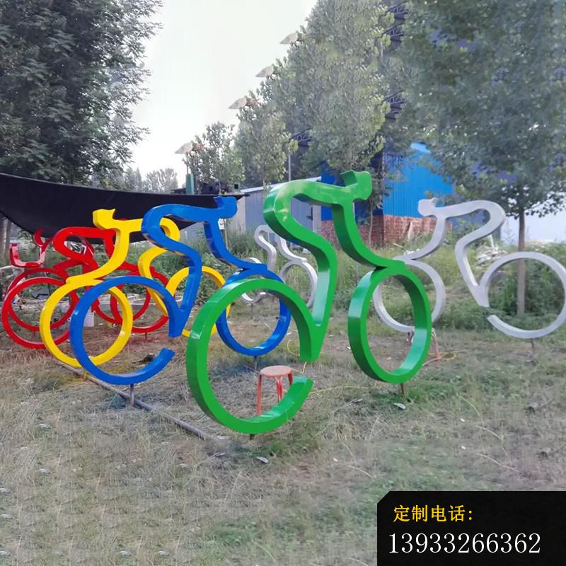 不锈钢抽象赛车雕塑_800*800