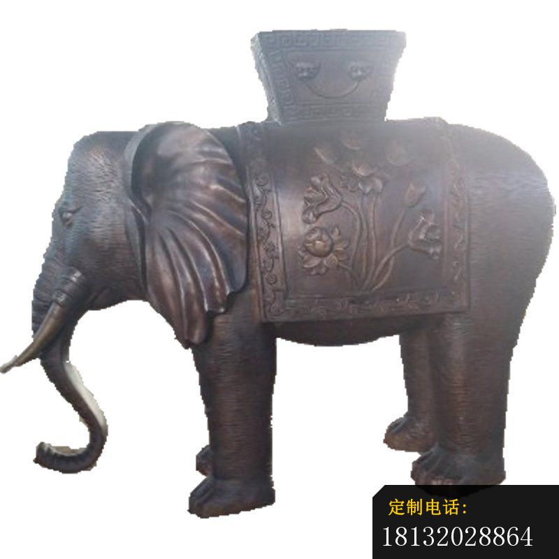 铜雕吉祥大象 园林动物摆件 (4)_800*800