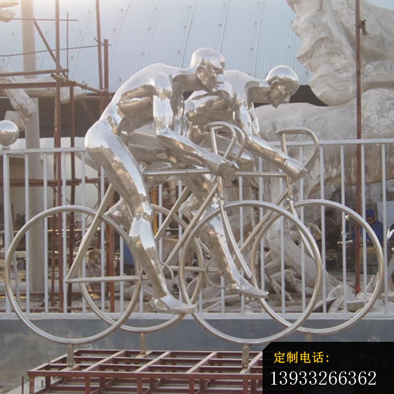 公园不锈钢赛车运动雕塑_800*800