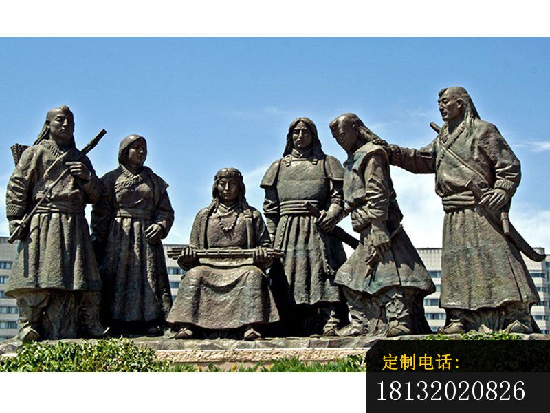 铜雕少数民族   广场人物雕塑_800*600