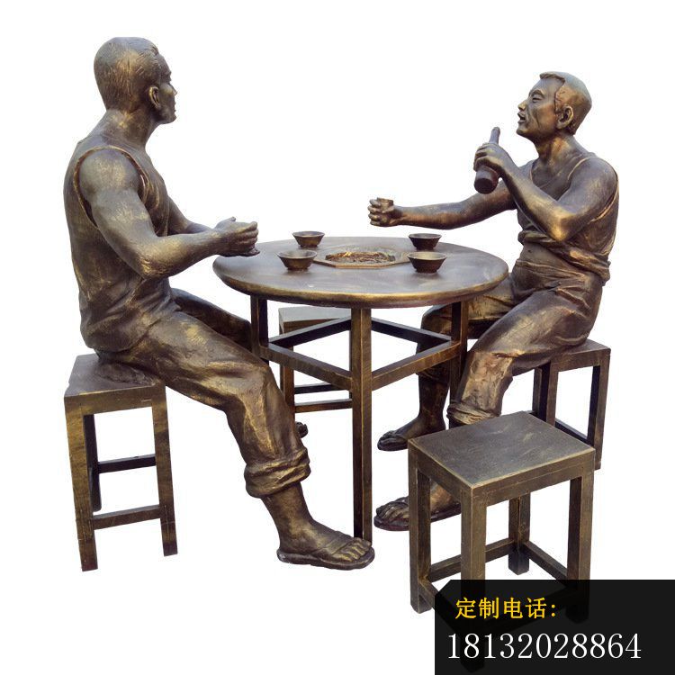 铜雕商业街民俗小品人物雕塑 (1)_750*750