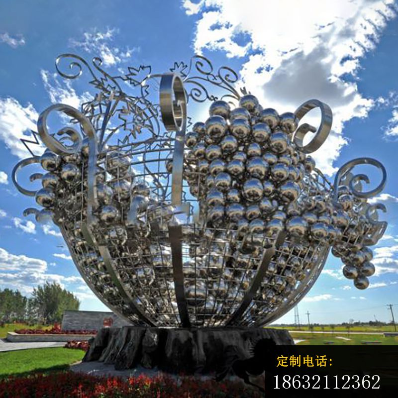 镂空不锈钢葡萄雕塑_800*800