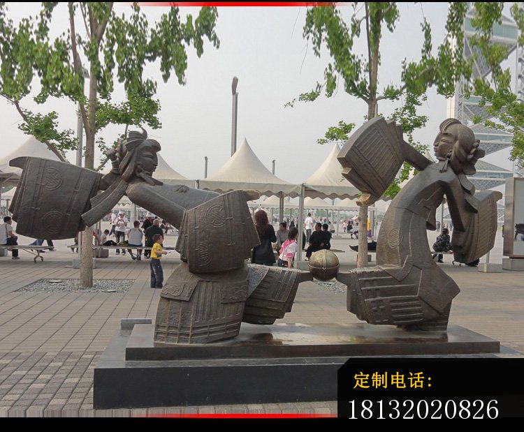 铜雕跳舞美女雕塑   广场人物雕塑_750*619