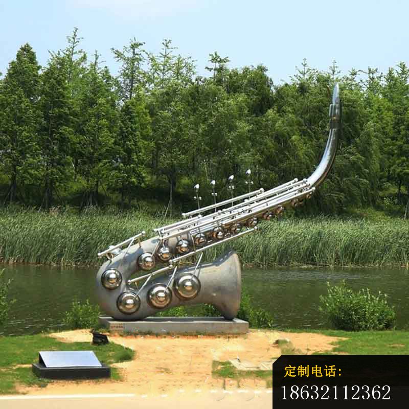 公园不锈钢萨克斯雕塑_800*800