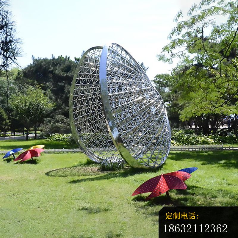 镂空不锈钢扇贝雕塑  (2)_800*800