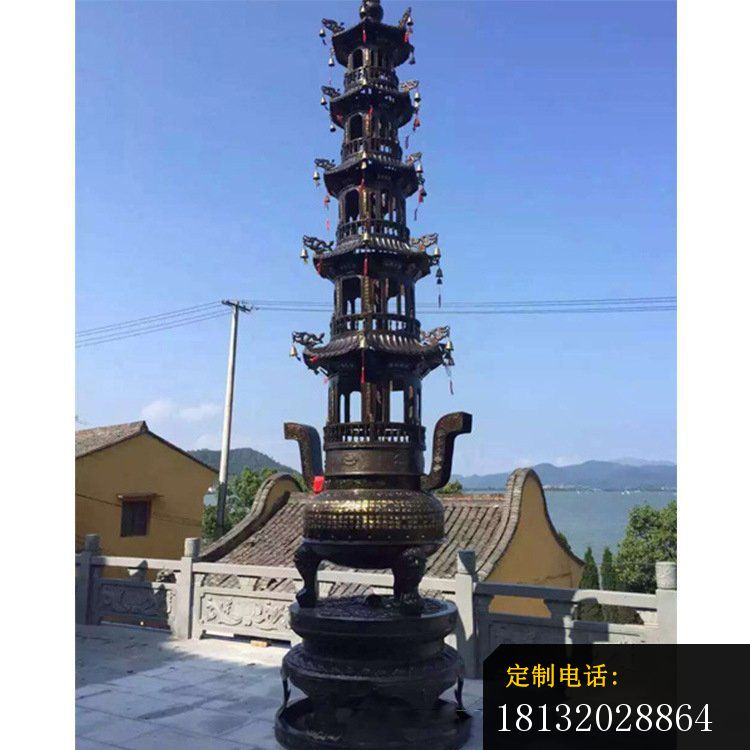 铜雕寺庙大型多层香炉_750*750