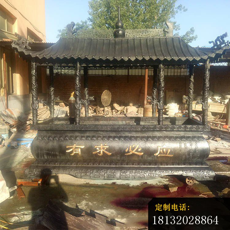 铜雕寺庙有求必应香炉景观摆件 (1)_750*750