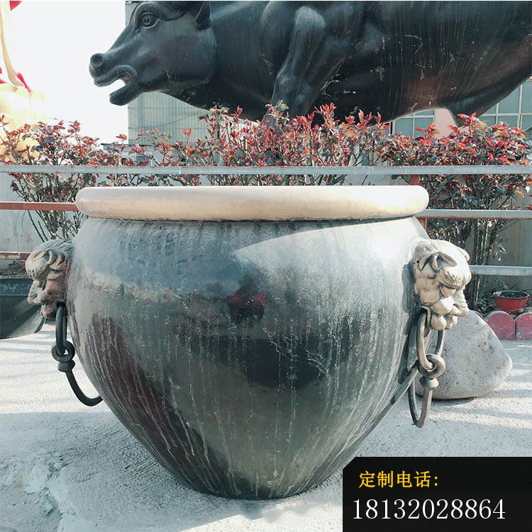 铜雕寺庙招财水缸摆件 (1)_750*750