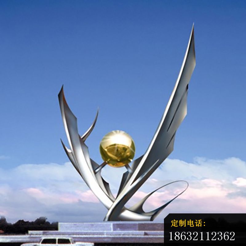 不锈钢飞翔雕塑   广场景观摆件_800*800