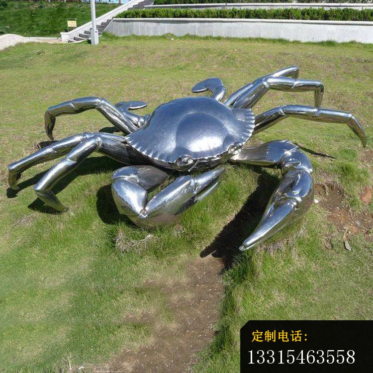 不锈钢抽象大型螃蟹 公园景观雕塑_750*750