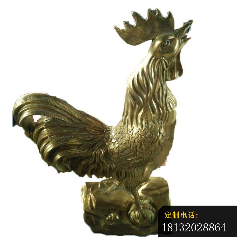 铜雕庭院公鸡动物雕塑_800*800