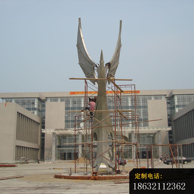 公司门口不锈钢雕塑，大门口雕塑_800*800