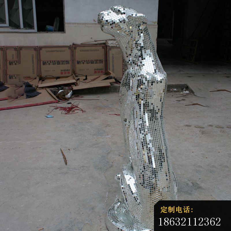 不锈钢豹子雕塑 (2)_800*800